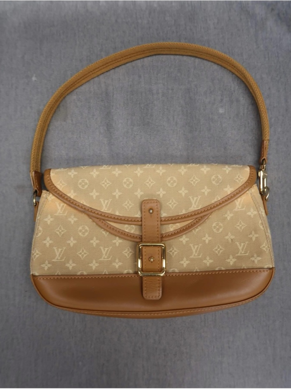 Louis Vuitton Beige and Tan Monogram Shoulder Bag